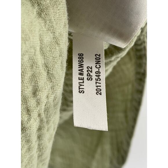 J.CREW Women's Sage Green Double Gauze Textured Button-Up Long Sleeve Top SZ S - Picture 10 of 12